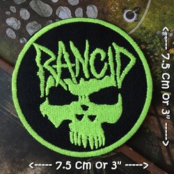 Rancid วงดนตรี ร็อค เฮฟวี่เมทัล พังค์ ตัวรีดแบบปัก อาร์มปัก ตัวรีดติดเสื้อ ตัวรีด ติดกระเป๋า ติดหมวก ติดแจ๊คเก็ต Rock Iron on Embroidered Patch