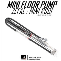 สูบลมจักรยานแบบยันพื้น ZEFAL : PROFIL MINI RG01 MINI FLOOR PUMP