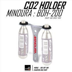 ที่ยึดหลอดก๊าซ CO2 ใต้โครงขวดน้ำ MINOURA : CO2 CARTRIDGES HOLDER WATER BOTTLE MOUNT