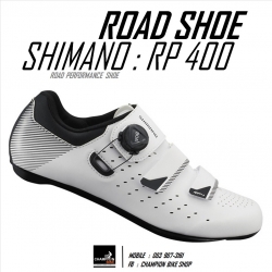 รองเท้าเสือหมอบ SHIMANO : RP400 ROAD SHOE สีขาว