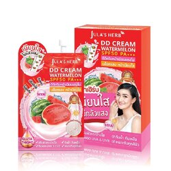 (ยกกล่อง) Jula's Herb DD Cream Watermelon SPF50 PA+++ จุฬาเฮิร์บ ดีดีครีมกันแดดแตงโม (ยกกล่อง 8มล.x6ซอง)