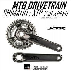 จานหน้าเสือภูเขา11สปีด SHIMANO XTR 11สปีด FC-M9020-2 MTB CRANKSET 2x11 SPEED