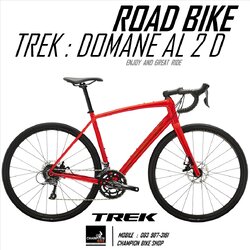 จักรยานเสือหมอบTREK DOMANE AL2 DISC - 2023 ROAD BIKE สีแดง