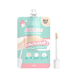 Sasi Acne Sol Comfort Matte Concealer 2ml. #N1.5 Natural Beige ศศิ แอคเน่ โซล คอมฟอร์ท แมท คอนซิลเลอร์ 2 มล. สี N1.5 เนเชอรัล เบจ คอนซีลเลอร์เนื้อครีม เหมาะกับผิวเป็นสิว