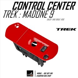 ฝาปิดเฟรมท่อนอน-ล่าง ยึดJUNCTION-A เฟรม TREK MADONE 9 MADONE SL Control Center / Junction-A Di-2 Holder / สีแดงเงา