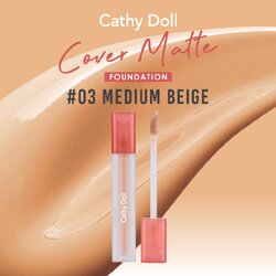 Cathy Doll Cover Matte Concealer 2.4G #03 MEDIUM BEIGE คอนซีลเลอร์เคที่ดอลล์ คัฟเวอร์แมทท์คอนซีลเลอร์ 2.4G สี 03 MEDIUM BEIGE