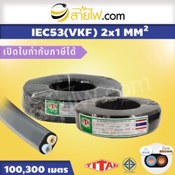 สายไฟ IEC53 (VKF) 2x1 sqmm.