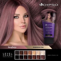 DIPSO Super Shine Hair Color Wax #Rosewood Pink NEW 150 ml. แว๊กซ์สีผมดิ๊พโซ่ ซุปเปอร์ ชายน์ แฮร์ คัลเลอร์ สีชมพูโรสวูด ใหม่ 150 มล.