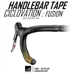 ผ้าพันแฮนด์เสือหมอบ CICLOVATION : FUSION SERIES HANDLEBAR TAPE สีดำด้าน-ทอง