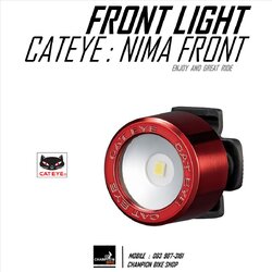ไฟหน้าจักรยาน ดวงเล็ก CATEYE : NIMA SL-LD130F- FRONT LIGHT สีแดง