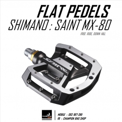 บันไดเสือภูเขา SHIMANO : SAINT PD-MX80 MTB FLAT PEDELS