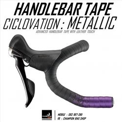 ผ้าพันแฮนด์เสือหมอบ CICLOVATION : SHINNING METALLIC HANDLEBAR TAPE สีดำ-ม่วง