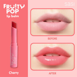 SASI Fruity POP Lip Balm 1.5g Cherry ศศิ ฟรุตตี้ ป็อป ลิปบาล์มมีสีระเรื่อดูเป็นธรรมชาติ ชุ่มชื้น ฉ่ำโกลว์ โชว์ความสดใส ลิป Cherry