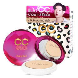 Cathy Doll Speed White CC Powder Pact SPF40 PA+++ 12G #23 NATURAL BEIGE เคที่ดอลล์ แป้ง CC แป้งฝุ่นอัดแข็ง ป้องกันรังสี UVA และ UVB สปีดไวท์ ซีซีพาวเดอร์แพ็ค เอสพีเอฟ40 พีเอ+++ 12G สี 23 NATURAL BEIGE (รุ่นเก่า)