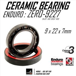 ลูกปืนเซรามิค 9x22x7mm ENDURO : MR9227 ZERO CERAMIC BEARING