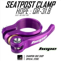 รัดหลักอาน แบบปลดเร็ว HOPE : QR 31.8 SEATPORT CLAMP สีม่วง