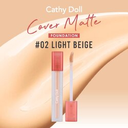 Cathy Doll Cover Matte Concealer 2.4G #02 LIGHT BEIGE คอนซีลเลอร์เคที่ดอลล์ คัฟเวอร์แมทท์คอนซีลเลอร์ 2.4G สี 02 LIGHT BEIGE