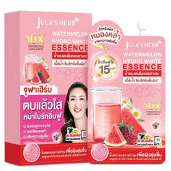 (ยกกล่อง) Jula's Herb DD Watermelon Hydro White Essence จุฬาเฮิร์บ น้ำตบแตงโมคอลลาเจน ฟื้นผิวโทรม กระจ่างใสอิ่มฟู (ยกกล่อง 15กรัม.x6ซอง)