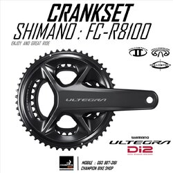 จานหน้า SHIMANO ULTEGRA FC-R8100 CRANKSET 2x12 SPEED