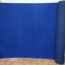 พรมลูกฟูก ลายตารางหมากฮอส สีน้ำเงิน-ดำ PR-016