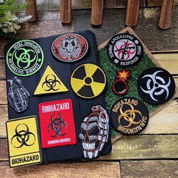 Biohazard ตัวรีดติดเสื้อ อาร์มรีด อาร์มปัก ตกแต่งเสื้อผ้า หมวก กระเป๋า แจ๊คเก็ตยีนส์ Badge Embroidered Iron on Patch