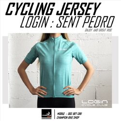 เสื้อจักรยาน LOGIN : SANT PEDRO CYCLING JERSEY สีเขียวมินต์