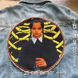 ผ้าแคนวาสพิมพ์ลาย ปักขอบ แต่งรุ่ย ตกแต่งเสื้อผ้า หมวก กระเป๋า แจ๊คเก็ตยีนส์ Printed Canvas Sew on Patch