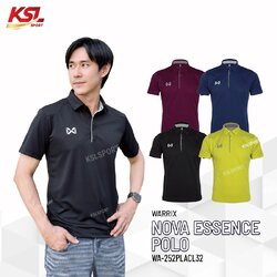 ใหม่ล่าสุด!! WARRIX รุ่น Nova Essence เสื้อโปโล เสื้อคอปก วอริกซ์ (WA-252PLACL32) สีดำ/กรมท่า/เขียวมะนาว/เลือดหมู