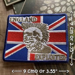 The Exploited วงดนตรี ร็อค เฮฟวี่เมทัล พังค์ ตัวรีดแบบปัก อาร์มปัก ตัวรีดติดเสื้อ ตัวรีด ติดกระเป๋า ติดหมวก ติดแจ๊คเก็ต Rock Iron on Embroidered Patch