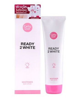 Cathy Doll Ready 2 White Whitener Body Lotion 150 ml. เคที่ ดอลล์ครีมผิวขาว เรดี้ทูไวท์ ไวท์เทนเนอร์บอดี้โลชั่น 150 มล.