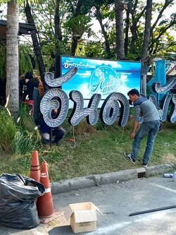 ติดตั้งงานตัวอักษรไฟออกหน้า - อันดามัน ร้าน Andaman Bar&Restaurant (อันดามันส์)