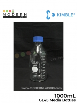 1000 mL ขวดมีเดีย / GL45 Media Bottles with Blue PP Caps