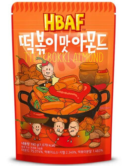 (ห่อใหญ่) Tom's Farm Honey Butter Almond #Tteobokki Almond อัลมอนด์เกาหลี ทอมส์ ฮันนี่ บัตเตอร์ ขนมถั่วอัลมอนด์ อัลมอนด์อบสไตล์เกาหลี Toms HBAF อัลมอนด์อบรสต๊อกโบ๊กกิ 190g