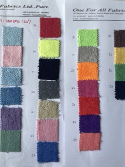 ผ้าขนหนู terry towel ผ้าทำเสื้อคลุม bathrobe เนื้อด้านน่มนวล ซับน้ำดี หน้าผ้า 58/59"