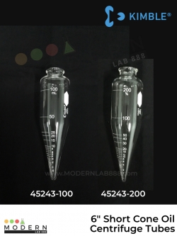 6" Short Cone Oil Centrifuge Tubes
