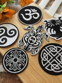 ตัวรีดติดเสื้อ โอม โบฮีเมี่ยน อาร์มปัก ตกแต่งเสื้อผ้า หมวก กระเป๋า ยีนส์