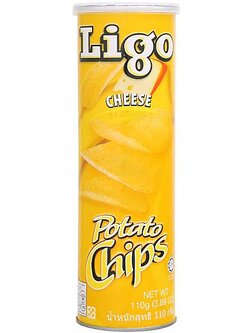 Ligo Potato Chips Cheese 110G มันฝรั่งลิโก้ 110 กรัม มันฝรั่งแท้ ลิโกมันฝรั่ง มันฝรั่งทอดกรอบ สีเหลือง รสชีส