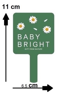 Baby Bright Up Mirror เบบี้ไบร์ท เมคอัพ มิลเรอร์ กระจกแต่งหน้า มีด้ามจับ ขนาด 6.5x11cm (ไซส์เล็ก)