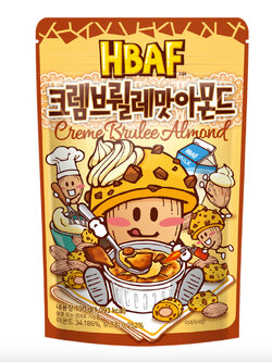 (ห่อใหญ่) Tom's Farm Honey Butter Almond #Creme Brulee อัลมอนด์เกาหลี ทอมส์ ฮันนี่ บัตเตอร์ ขนมถั่วอัลมอนด์ อัลมอนด์อบสไตล์เกาหลี Toms HBAF อัลมอนด์อบเคลือบครีมคัสตาร์ดผสมเกล็ดคาราเมล 190g.