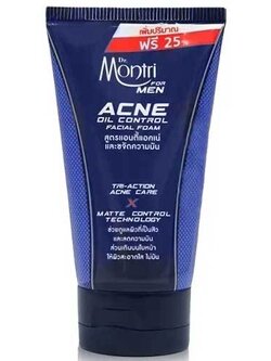 Dr.Montri For Men Acne Oil Control Facial Foam 62.5 G. โฟมล้างหน้าสำหรับผู้ชาย ด๊อกเตอร์มนตรี แอคเน่ ออยล์ คอนโทรล เฟเชียล โฟม ขนาด 62.5 กรัม สูตรแอนตี้แอคเน่และขจัดความมัน