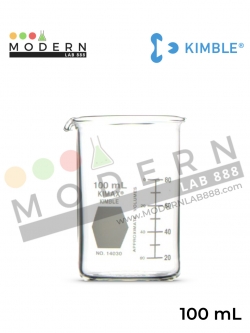 100ml. บีกเกอร์ทรงสูง "แบบมีปาก" / 100ml. Tall Form Berzelius Beakers with Spout