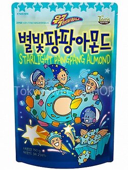 (ห่อใหญ่) Tom's Farm Honey Butter Almond #Starlight Pang อัลมอนด์เกาหลี ทอมส์ ฮันนี่ บัตเตอร์ ขนมถั่วอัลมอนด์ อัลมอนด์อบสไตล์เกาหลี Toms HBAF อัลมอนด์อบเคลือบเกล็ดน้ำตาล 190g