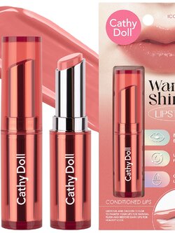 CATHY DOLL Wanna Shine Lipstick 3g. New Color #09 ICONIC FAIRY เคที่ดอลล์ วันนาไชน์ ลิปสติกเนื้อวาว บำรุงริมฝีปาก 3g. เฉดสีใหม่ สี 09 ICONIC FAIRY