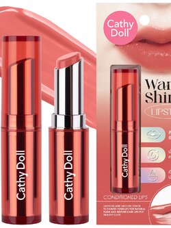 CATHY DOLL Wanna Shine Lipstick 3g. New Color #08 LUXE GIRL เคที่ดอลล์ วันนาไชน์ ลิปสติกเนื้อวาว บำรุงริมฝีปาก 3g. เฉดสีใหม่ สี 08 LUXE GIRL