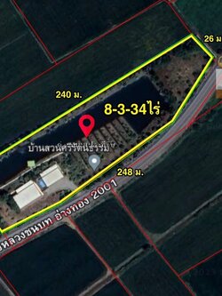 ขายที่ดิน พร้อมสิ่งปลูกสร้าง บ้านสวนศรีรัตนธรรม ทางหลวงชนบท 2001 จ.อ่างทอง