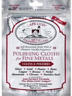 Cape Cod Polishing Cloth 1 ซอง - ผ้าอาบน้ำยาสำหรับเช็ดโลหะเงางาม