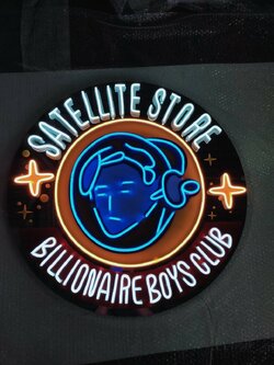 ป้ายไฟนีออนดัด LED ติดสแตนเลสเงาด้านหลัง