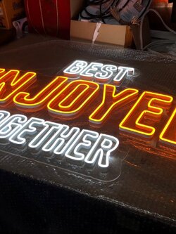 ป้ายไฟดัด BEST ENJOYED TOGETHER