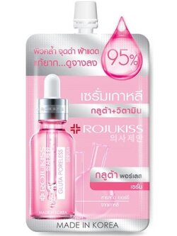 Rojukiss Gluta Poreless Serum 6 ml. โรจูคิส กลูต้า พอร์เลส เซรั่ม 6 มล. เซรั่มเกาหลี กลูต้า+วิตามิน ผิวคล้ำ จุดดำ ฝ้าแดด แก้ยาก ดูจางลง 95%