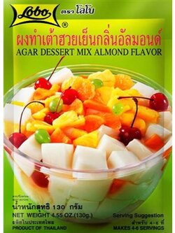 Lobo ผงปรุงอาหารหวาน โลโบ ผงทำเต้าฮวยเย็นกลิ่นอัลมอนด์ 130 กรัม